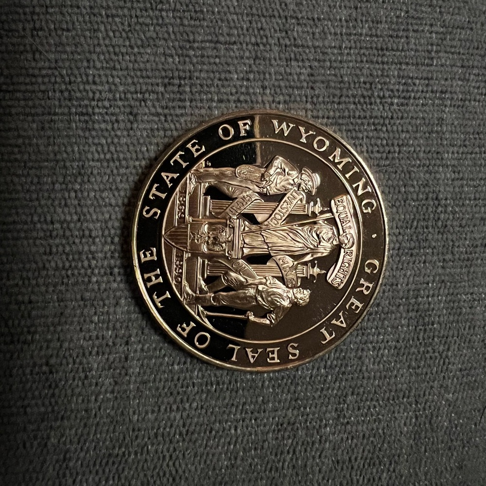 Wyoming State Seal Coin